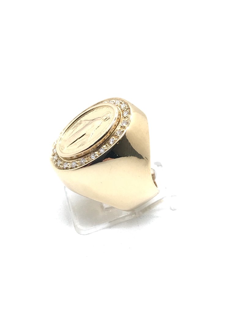 Δαχτυλίδι - 18 καράτια Κίτρινο χρυσό -  0.25ct. tw. Διαμάντι  (Φυσικό) #1.2