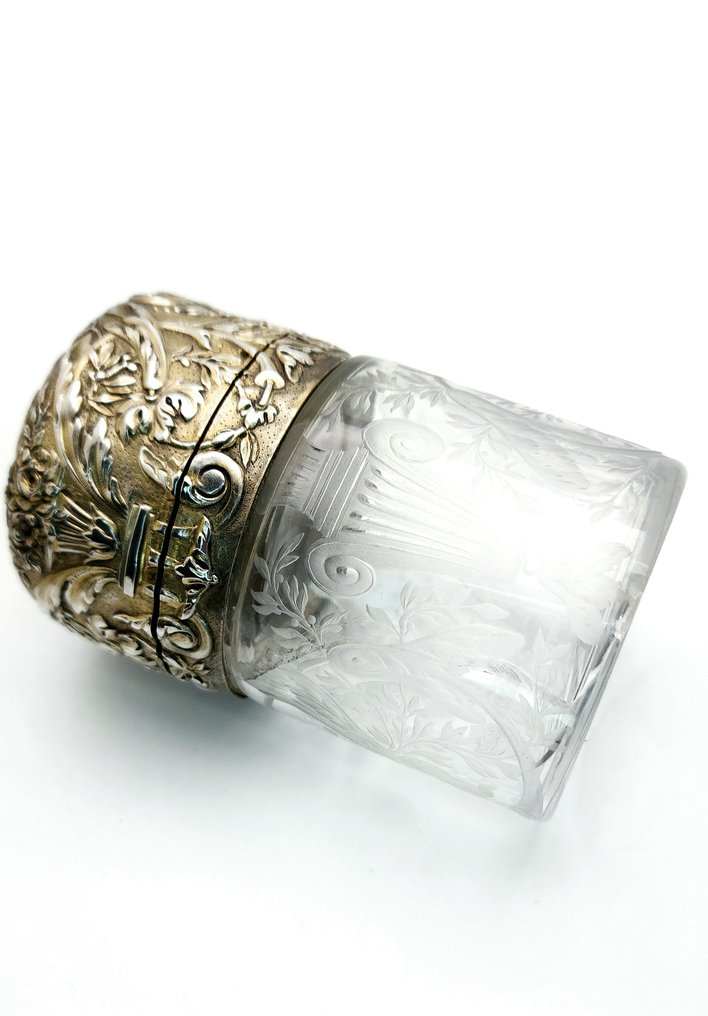 Tiffany & Co. - Vasetto - Vaso Tiffany & Co con coperchio in vetro in argento sterling, 1890 circa #1.1