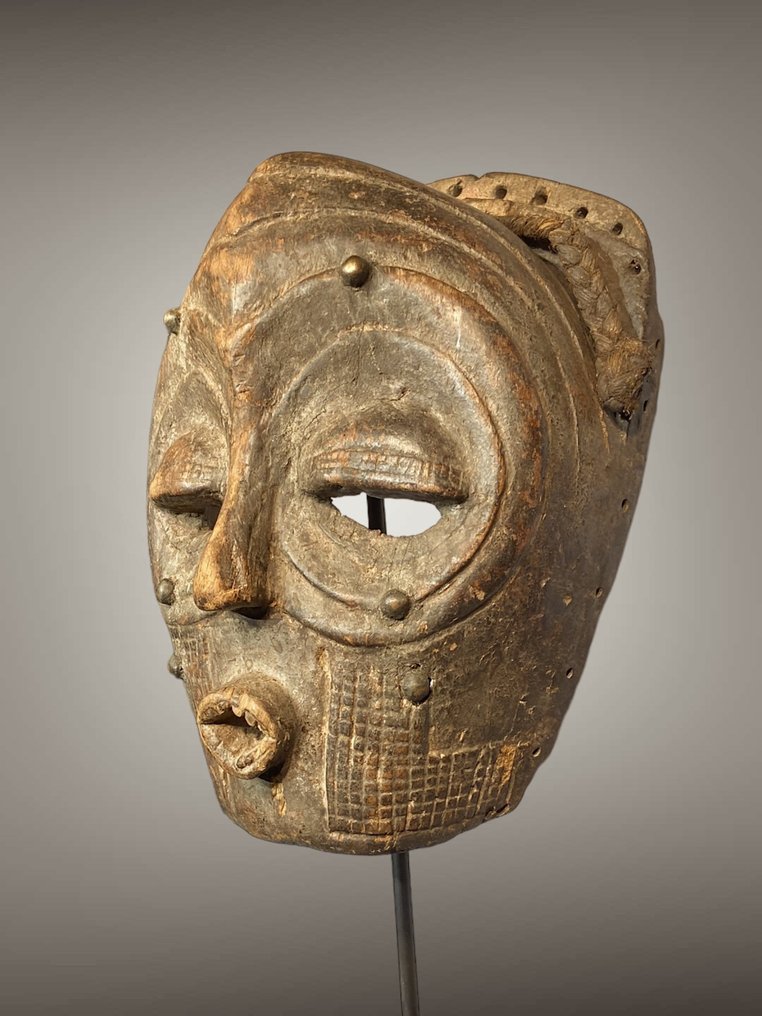 Exceptionell Lélé-mask - omskärelse fetisch mask - Demokratiska republiken Kongo #1.1