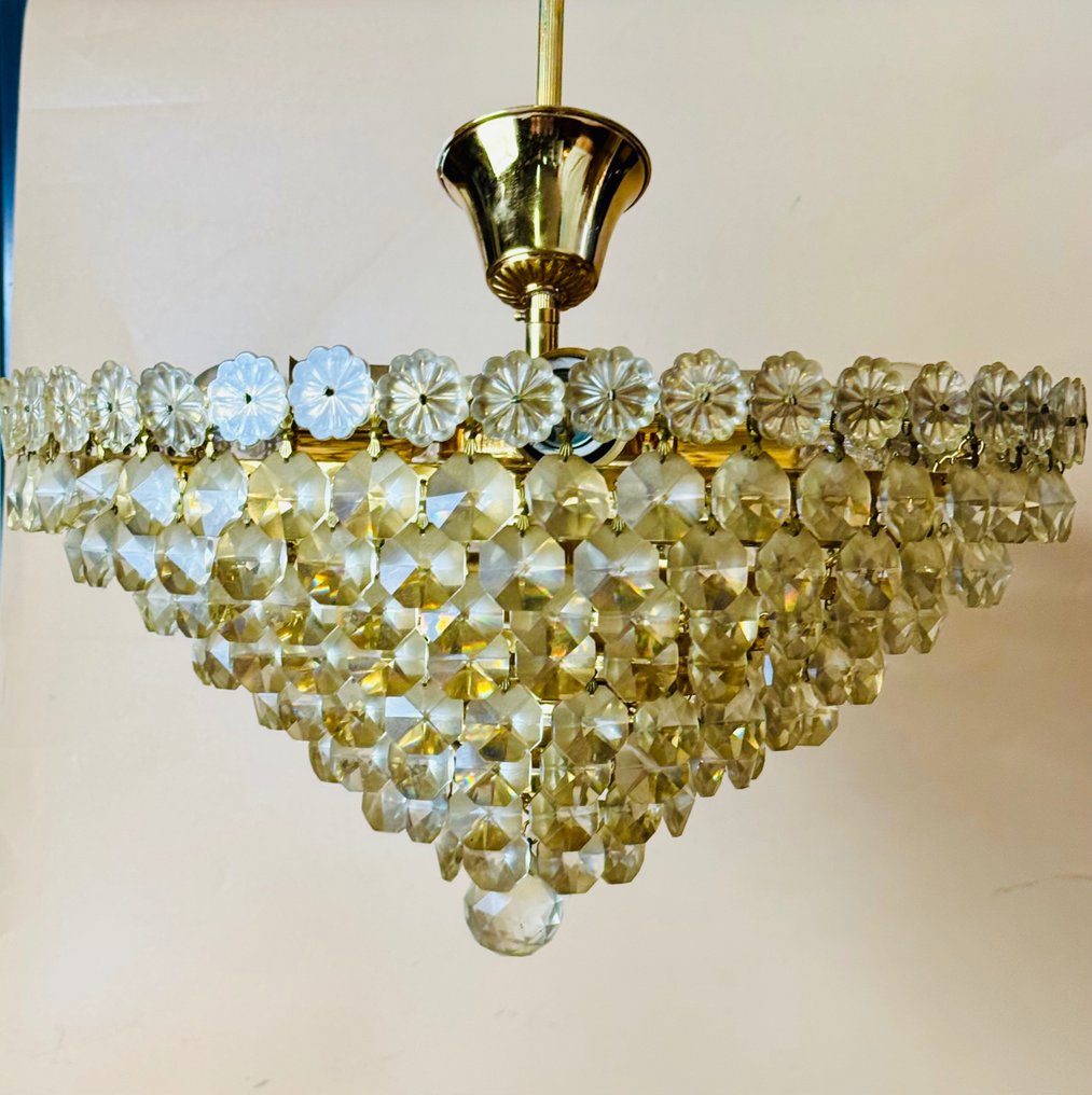 Swarovski - 枝形吊灯 - 黄铜, 一对吸顶灯 #3.3