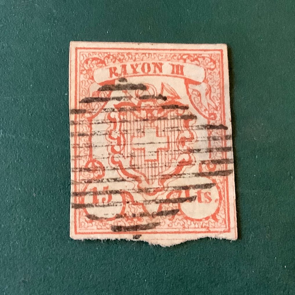 Sveits 1852 - Rayon III centimes - type 8 - Zumstein 19 #1.2