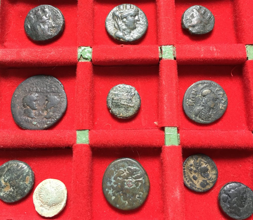 Griechenland (Antike). Group of 11 coins: different city states and denominations #1.1