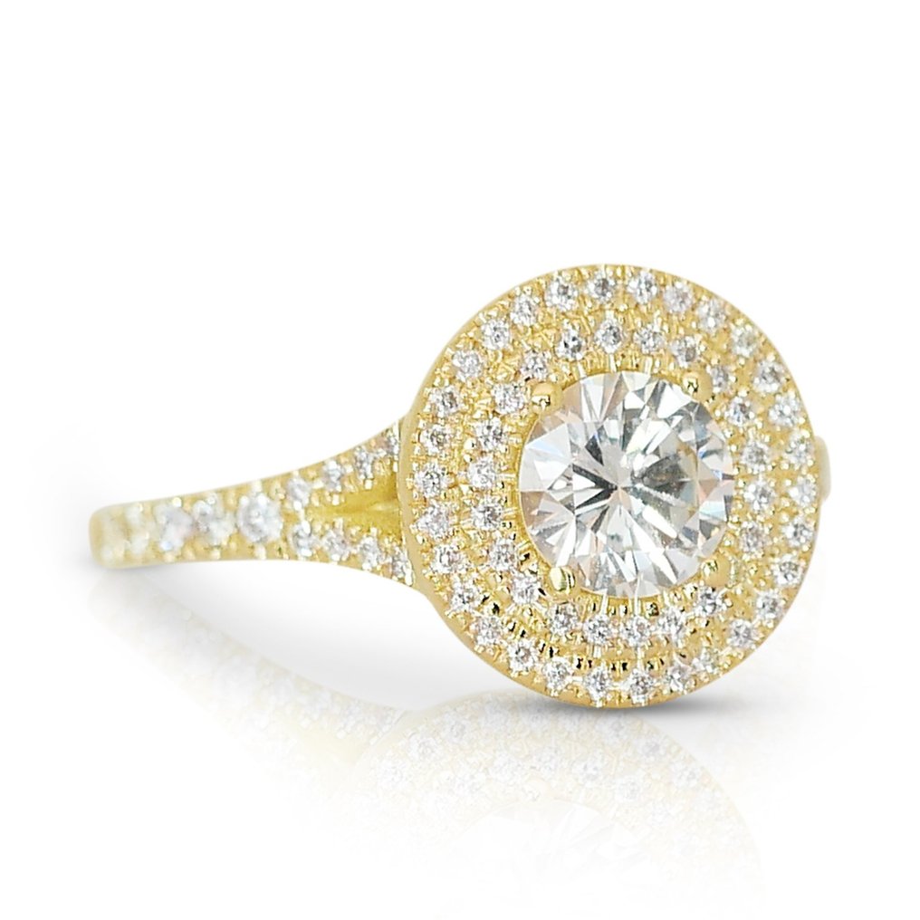 Anillo - 18 quilates Oro amarillo -  1.44ct. tw. Diamante  (Natural) - Diamante #1.2