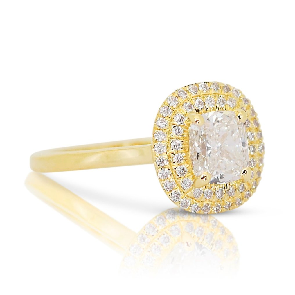 Ring - 18 kt. Yellow gold -  1.78 tw. Diamond  (Natural) - Diamond #1.2