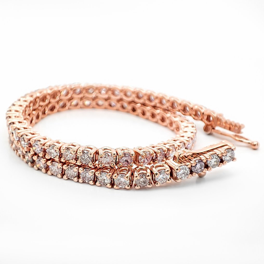 Bracelet Rose gold -  3.35ct. tw. Pink Diamond  (Natural coloured) #1.2