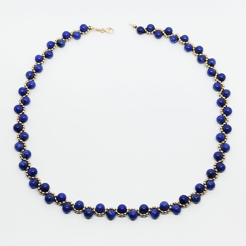 青金石 - 銀 - 三件珠寶套裝 #4.3