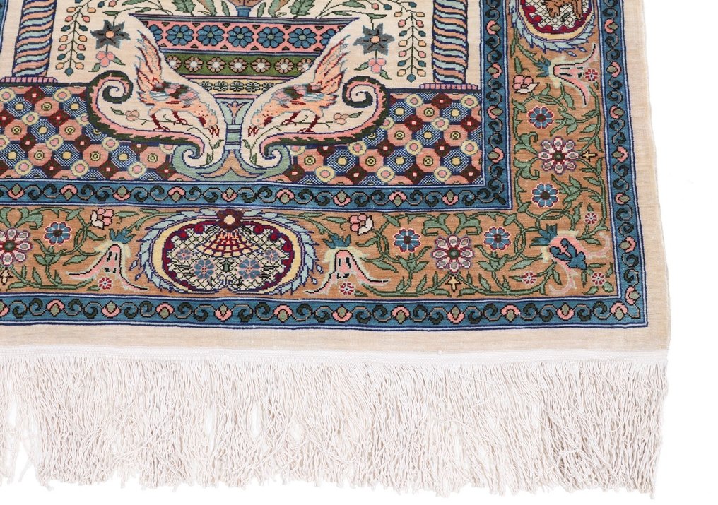 Silk Hereke Signed Carpet with Mehrab Design - Luxe pur ~ 1 million. Noeuds/m² - Tapis - 102 cm - 70 cm #3.2