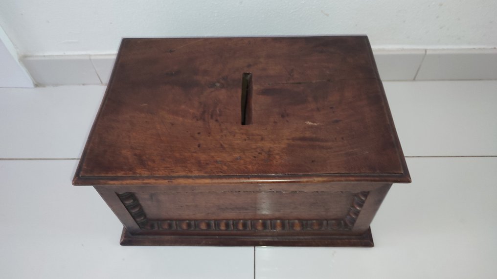 慈善箱 - 古董教堂阿爾莫納 - 古董存錢筒 - 奉獻盒 - 路易菲利普時代 - 木 #2.2