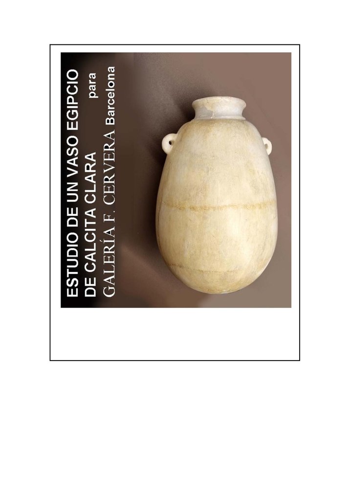 Oldtidens Egypt Enormt alabastfartøy med rapport og spansk eksportlisens - 23 cm #3.2
