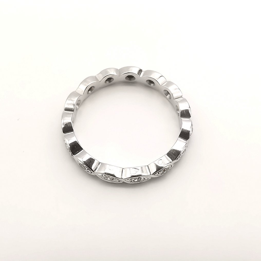 Eternity ring - 18 kt. White gold -  0.45 tw. Diamond  #1.1