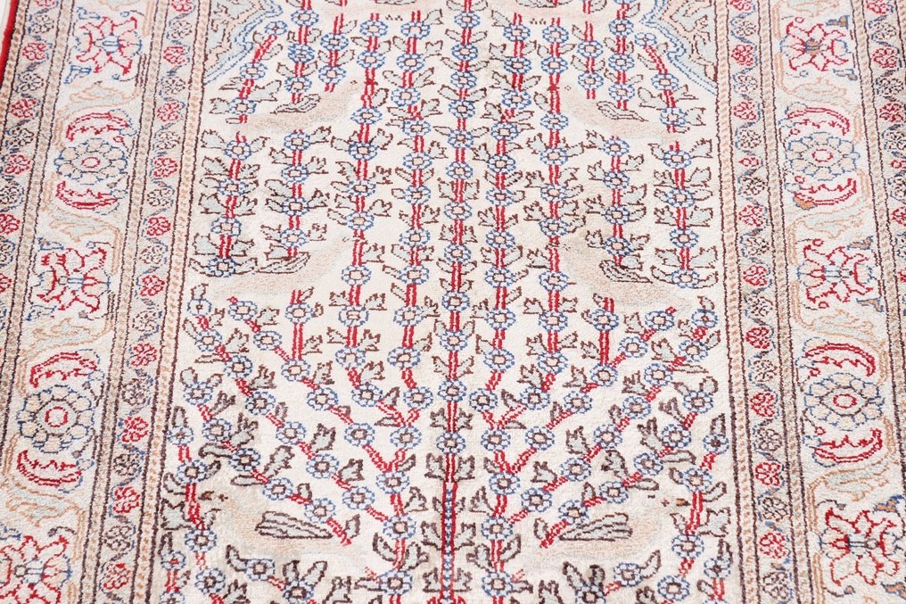 Pure Silk Turkish Kayseri Carpet With Mehrab Design - Carpet - 97 cm - 64 cm #2.1