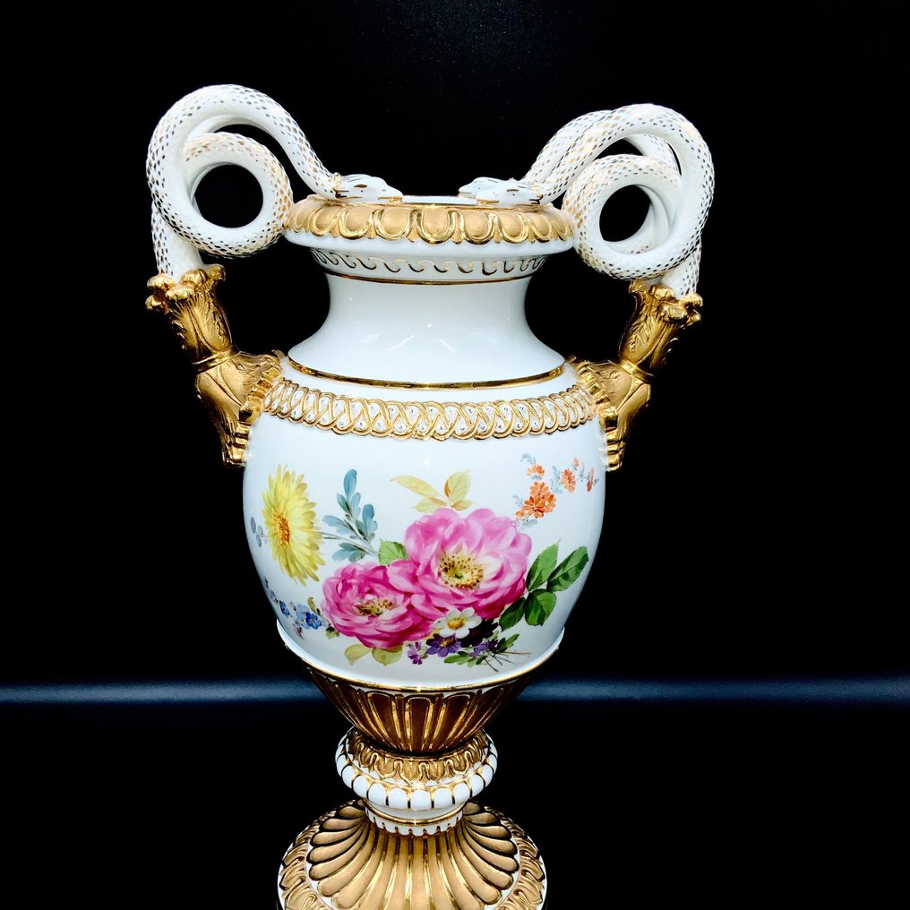 E.A.Leuteritz - Meissen - First Choice - Artwork Amphora (39,5 cm) - ca 1860 - Vas  - Handmålat porslin #2.1