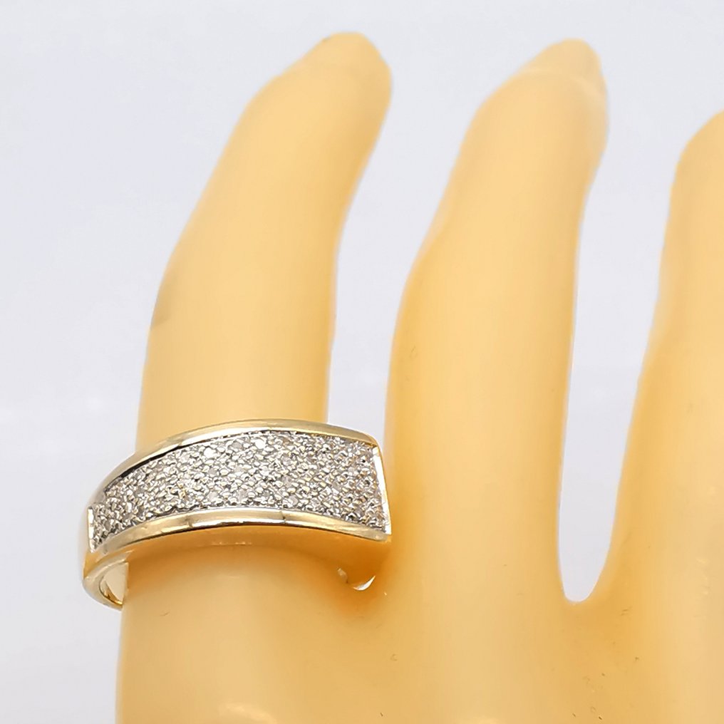 戒指 - 18K包金 黄金 -  0.45 tw. 钻石 #1.2