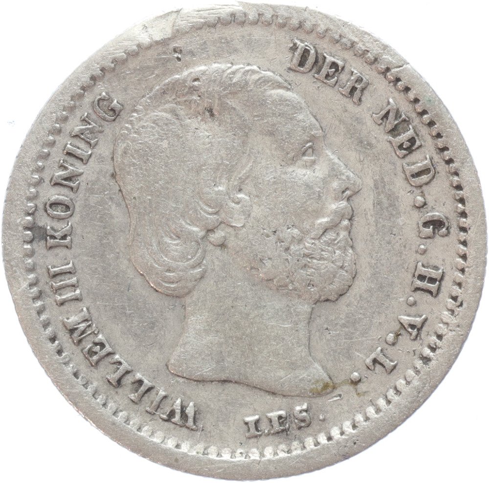 荷兰. Willem III (1849-1890). 5 Cents 1853 #1.2
