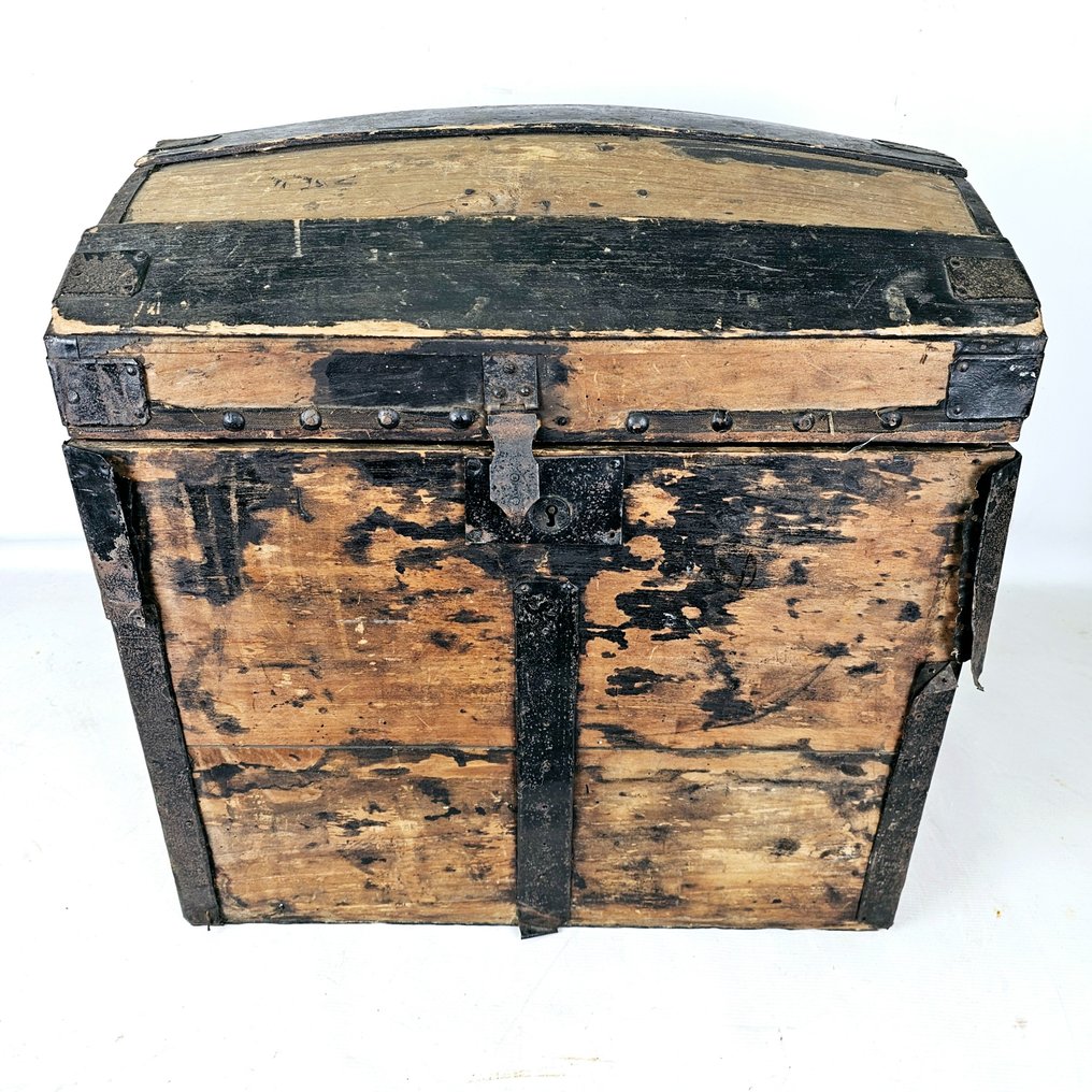 Authentic 19th century wooden blanket trunk - Cercueil - Bois #2.1