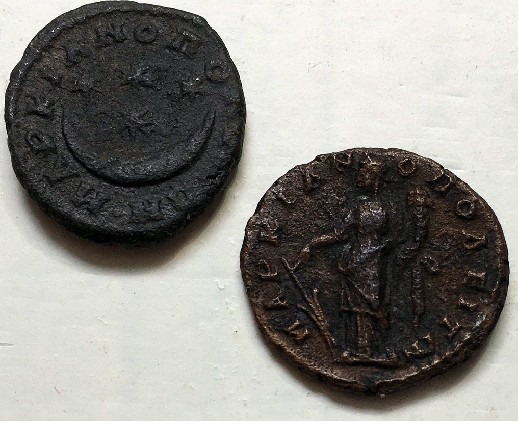 Római Birodalom (tartomány). Diadumenian (AD 217-218). Group of 2x AE assarion struck in Moesia, Marcianopolis - good portraits #2.1
