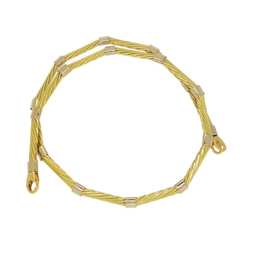 Halskette - 18 kt Gelbgold, Weißgold #1.2