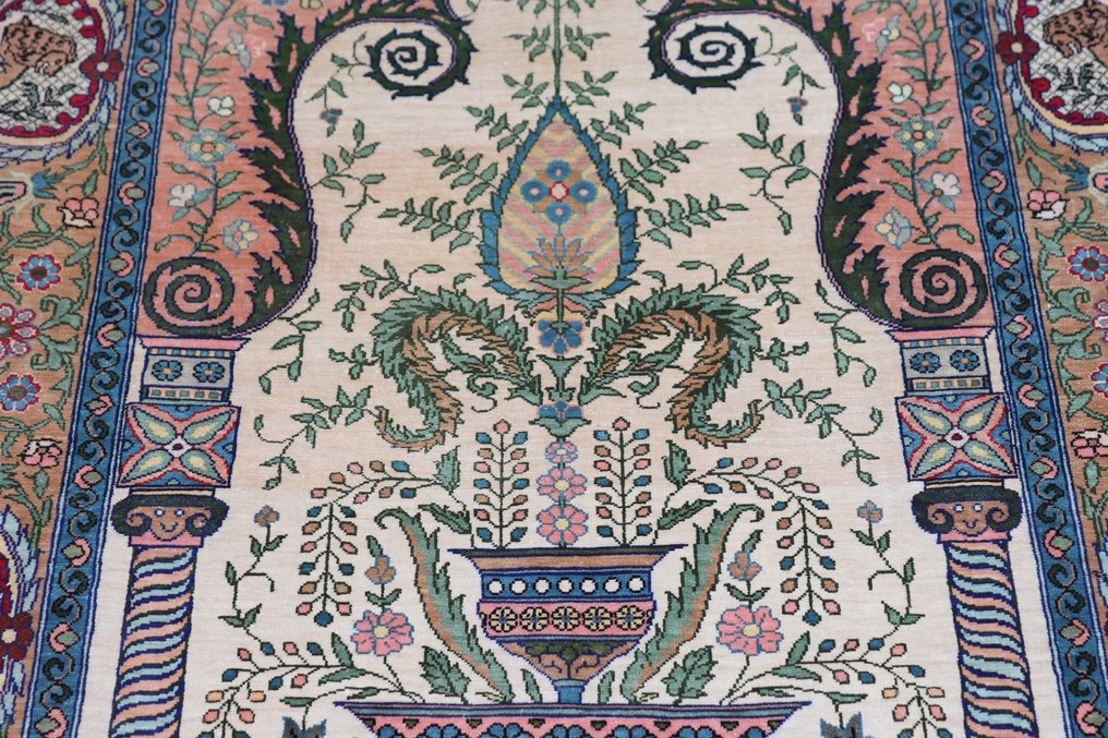 Silk Hereke Signed Carpet with Mehrab Design - Puro lusso ~1 milione. Nodi/m² - Tappeto - 102 cm - 70 cm #2.1