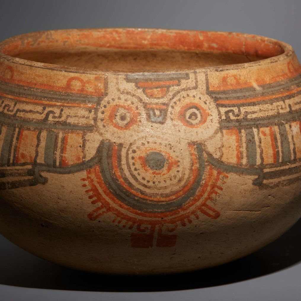 Guanacaste - Nicoya， 哥斯达黎加 Terracotta 球形容器。 C。公元 900 - 1100 年。 24 厘米长。西班牙进口许可证。 #1.2