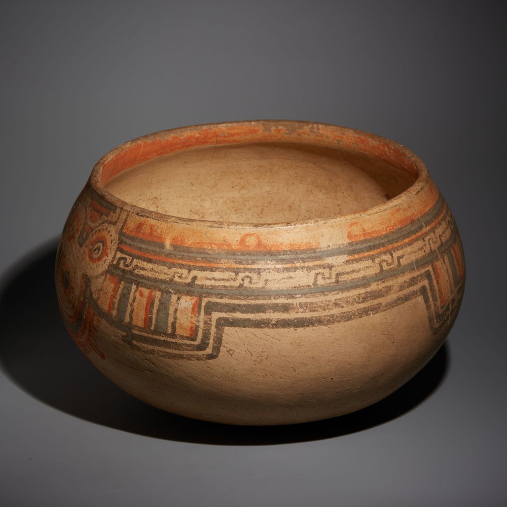Guanacaste - Nicoya， 哥斯达黎加 Terracotta 球形容器。 C。公元 900 - 1100 年。 24 厘米长。西班牙进口许可证。 #2.1