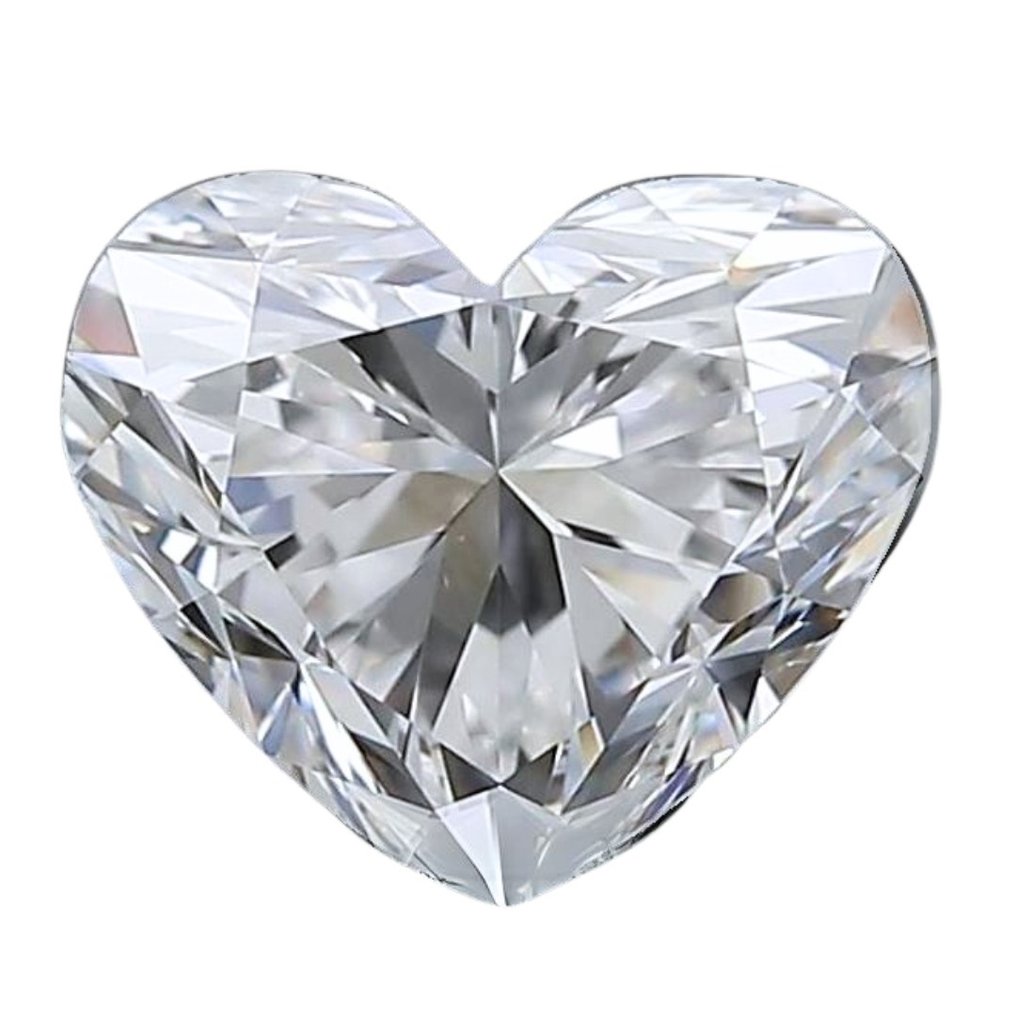 1 pcs Diamant - 0.79 ct - Brilliant, Hjerte - E - VS1 #1.1