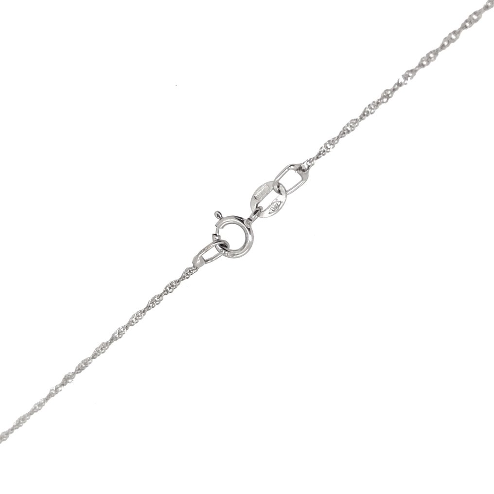 Halsband med hänge - 18 kt Vittguld -  0.06ct. tw. Diamant #2.1