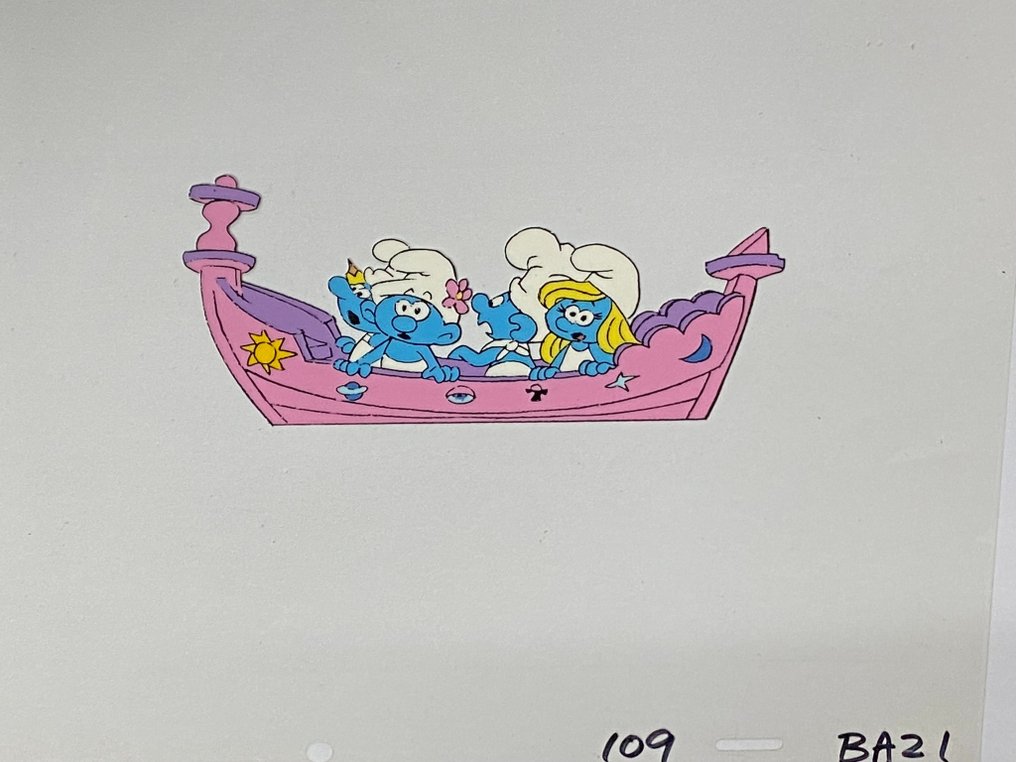 The Smurfs, 1981 - 1 Original Animation Cel, top! #3.2