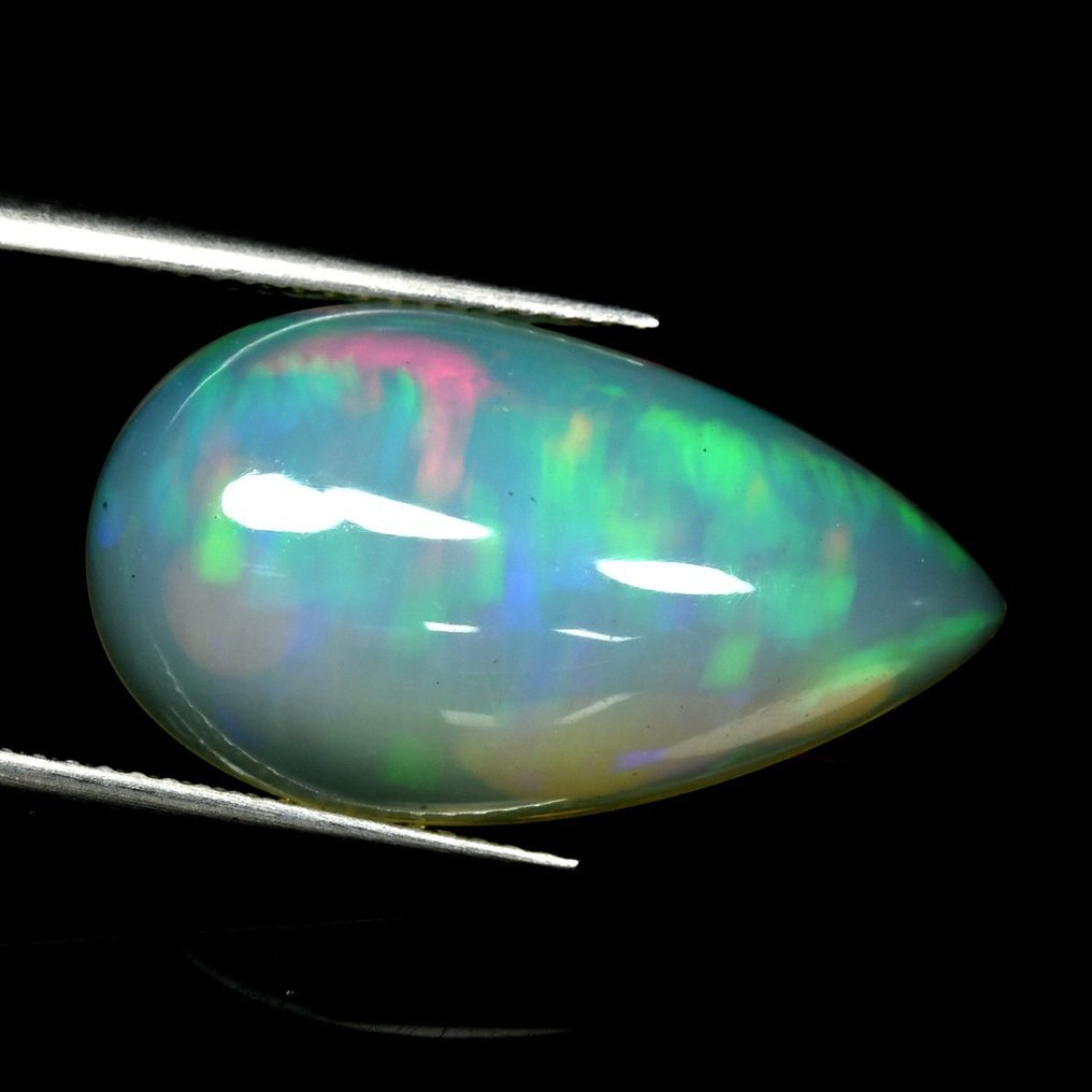 1 pcs [Giallo chiaro + Gioco di colori] Opale - 8.79 ct #1.1