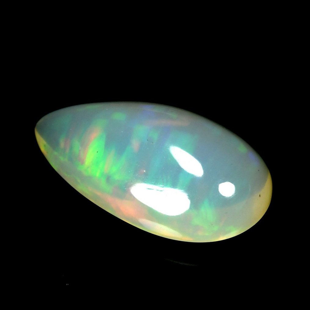 1 pcs [Giallo chiaro + Gioco di colori] Opale - 8.79 ct #2.1
