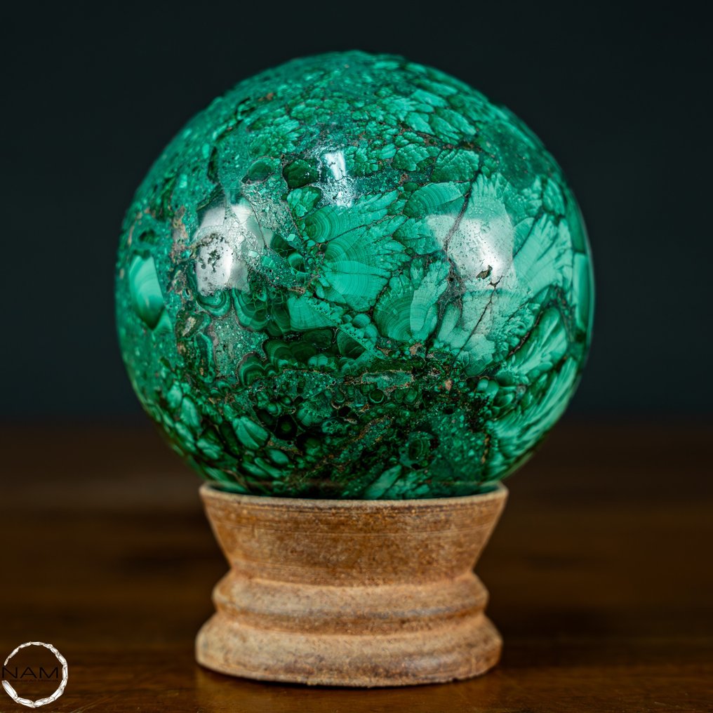 Beautiful AA++ Malachite Sphere- 503.62 g #2.1