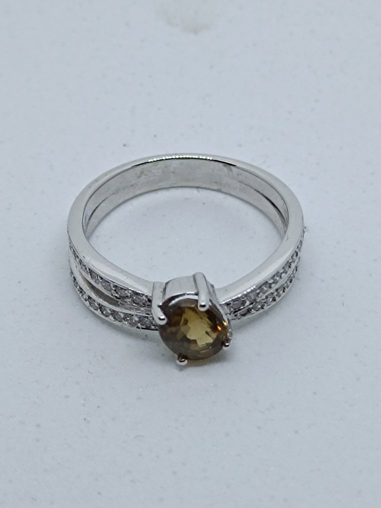 Sebascor SL - Ring - 18 kt Weißgold Chrysoberyll - Diamant #2.1