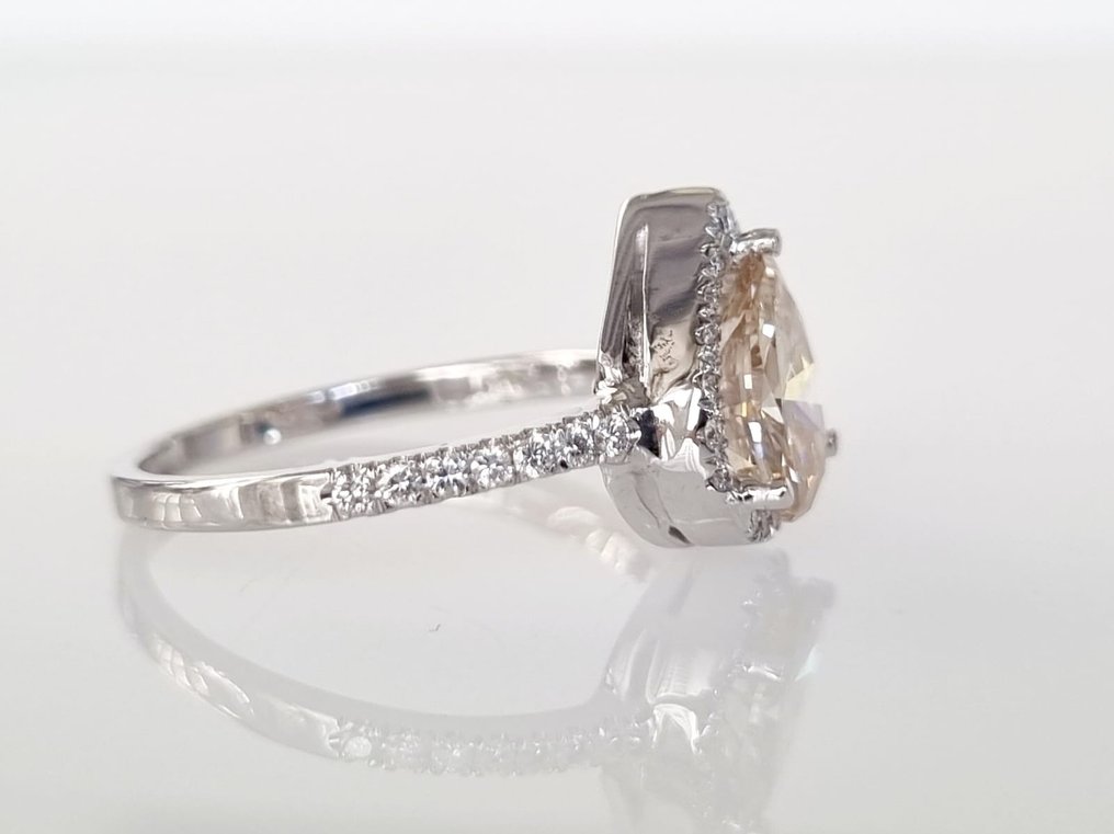 Βραδινό δαχτυλίδι - 18 καράτια Λευκός χρυσός -  1.47 tw. Διαμάντι  (Φυσικό) #2.2