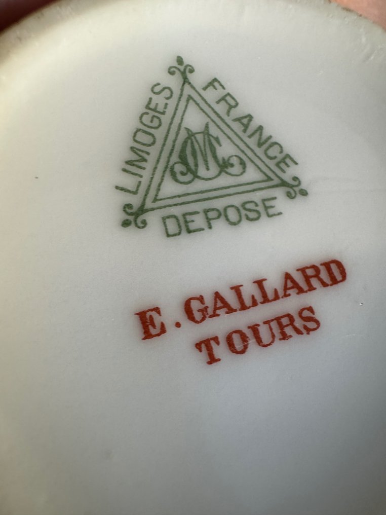 Limoges - E. Gallard Tours , " Exclusive, Guirlandes". - Set da caffè (22) - Porcellana #3.1