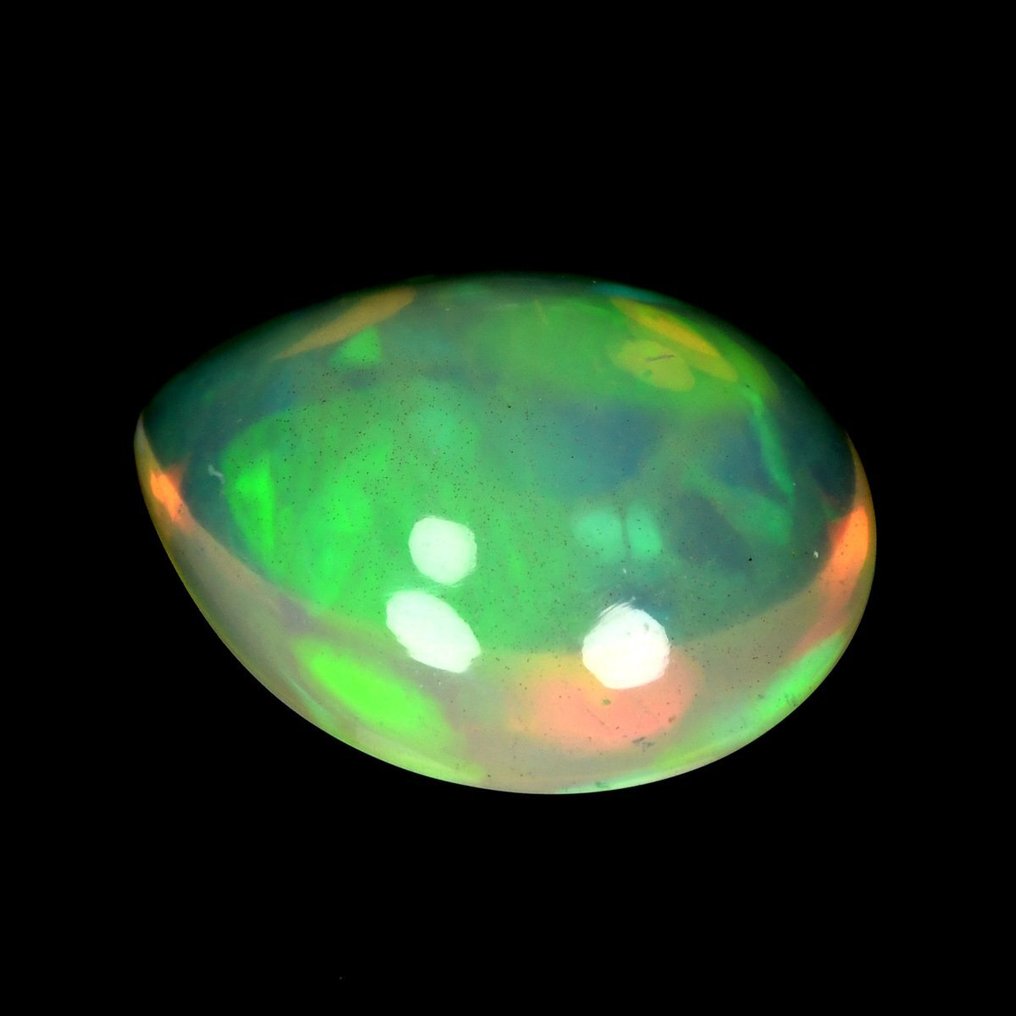 1 pcs [Orangevit + färgspel (intensiv)] Opal - 6.61 ct #2.1
