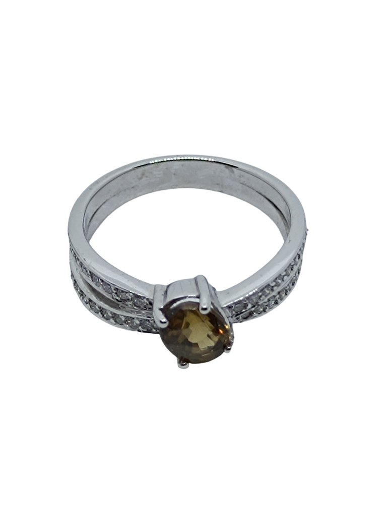Sebascor SL - 戒指 - 18 克拉 白金 金綠寶石 - 鉆石 #1.1