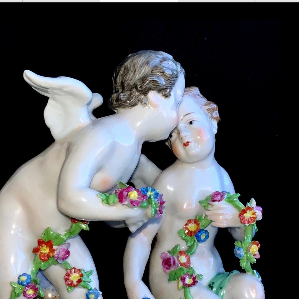 Carl Thieme Potschappel Dresden - Rococo Cherubs Cupids  - ca 1920 - 小塑像 -  #1.2