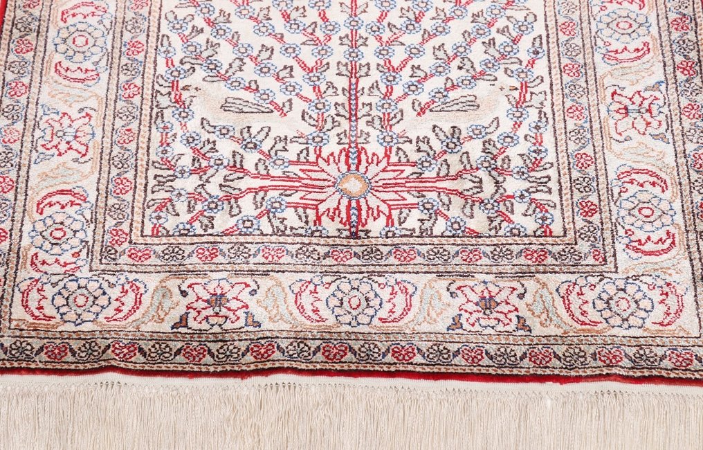 Pure Silk Turkish Kayseri Carpet With Mehrab Design - Carpet - 97 cm - 64 cm #3.1