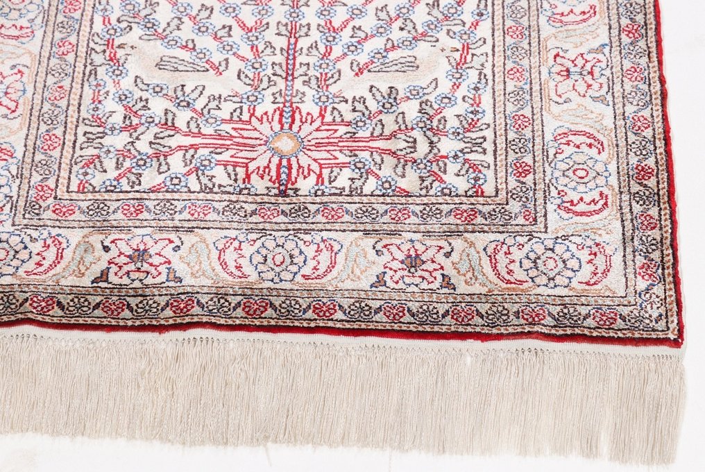 Pure Silk Turkish Kayseri Carpet With Mehrab Design - Carpet - 97 cm - 64 cm #3.2