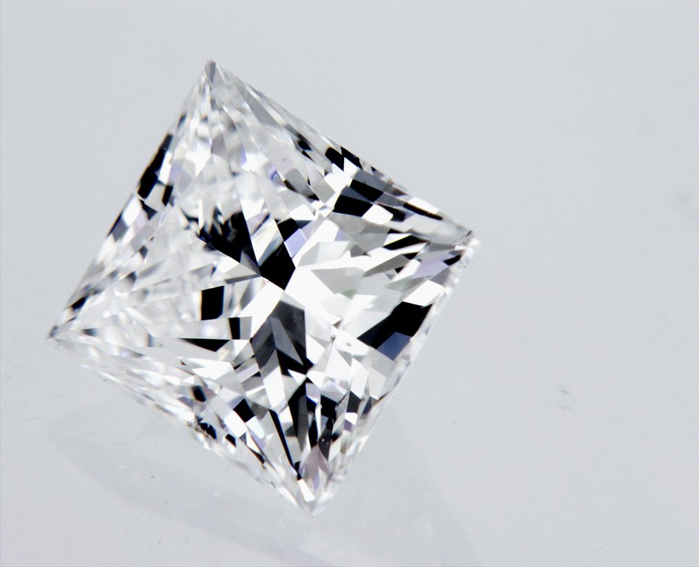 1 pcs Diamante  (Natural)  - 0.91 ct - Quadrado - E - SI1 - Gemological Institute of America (GIA) #2.1
