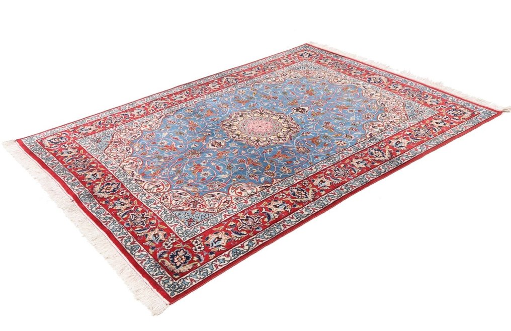 Genuine Semi-Antique Isfahan Wool Carpet - Fine Wool - Rug - 206 cm - 143 cm #1.2