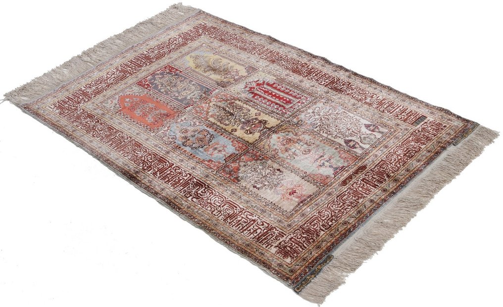Silk Hereke Susler Hali Carpet with 12/12 1,44Mio. Knots/m² - Autentica opera d'arte turca - Tappeto - 126 cm - 85 cm #1.3