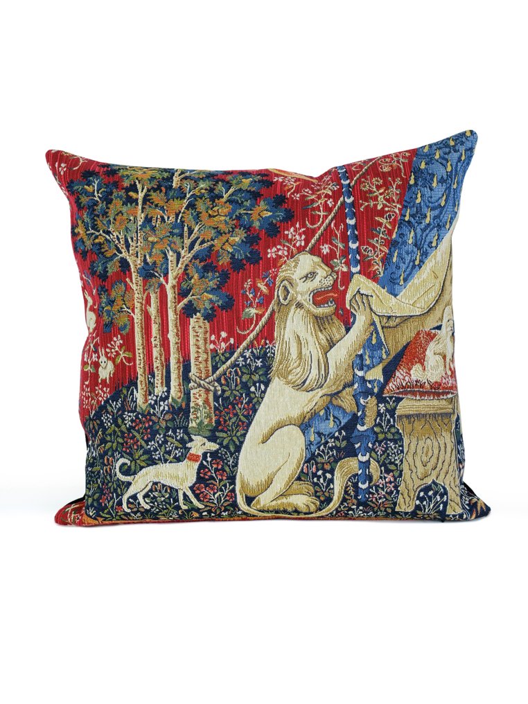 Giuri Tessuti - Set of 3 exclusive LA DAMIGELLA MEDIEVALE cushions - Italian craftsmanship - Cushion (3) #2.1
