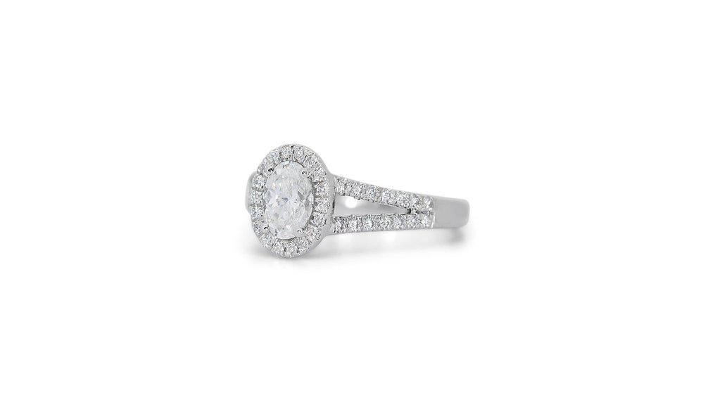 Bague - 18 carats Or blanc -  1.30ct. tw. Diamant  (Naturelle) - Diamant #2.1