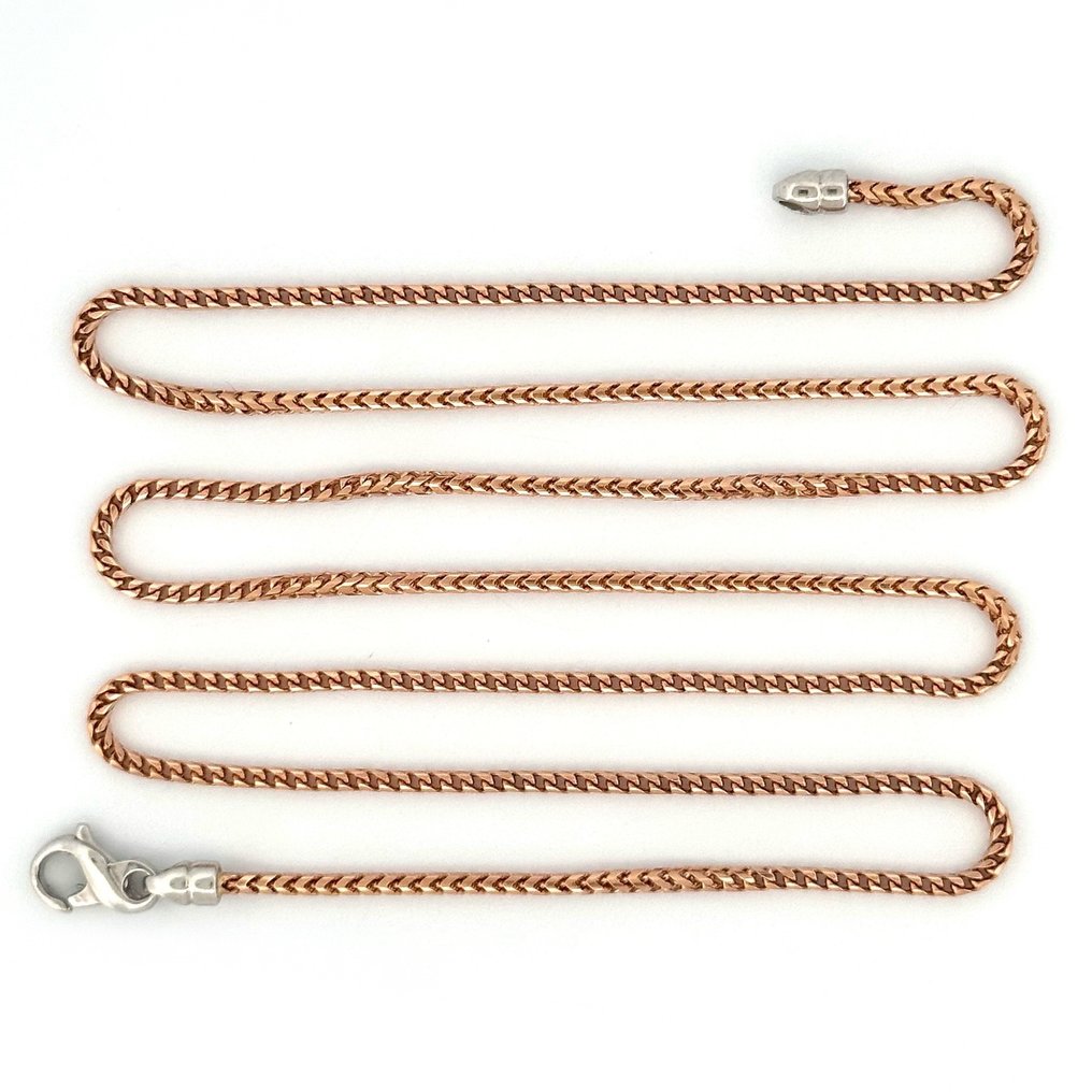 Collana “Vieri” oro rosa 18 kt - 8.6 gr - 50 cm - Halskette - 18 kt Roségold, Weißgold #2.1