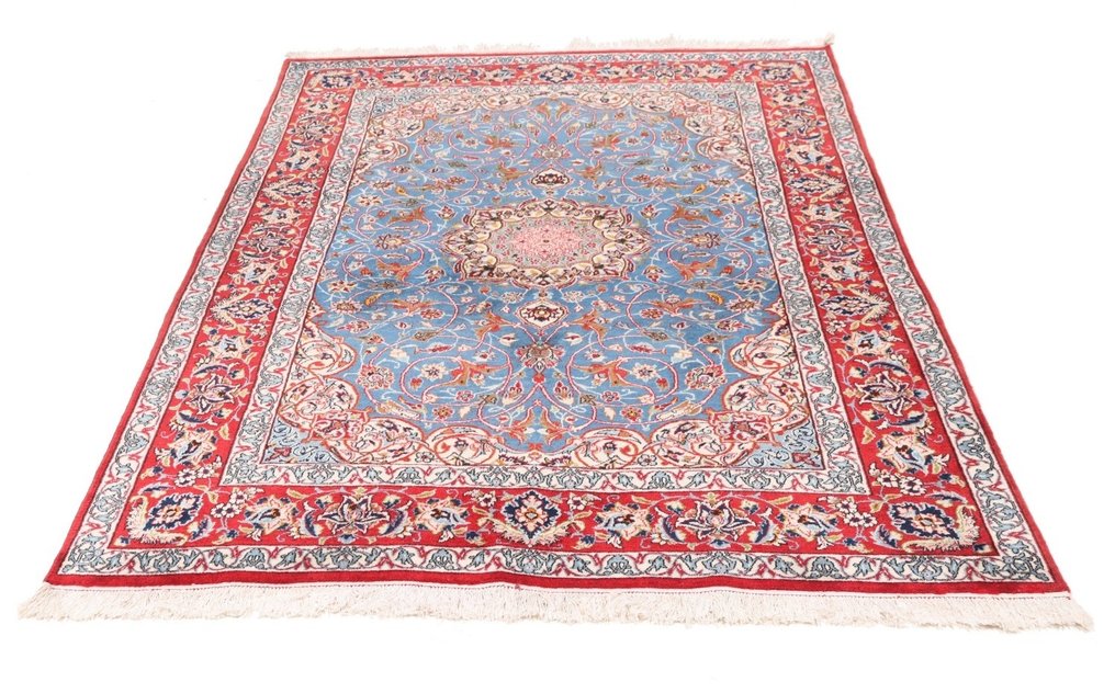 Genuine Semi-Antique Isfahan Wool Carpet - Fine Wool - Rug - 206 cm - 143 cm #1.3