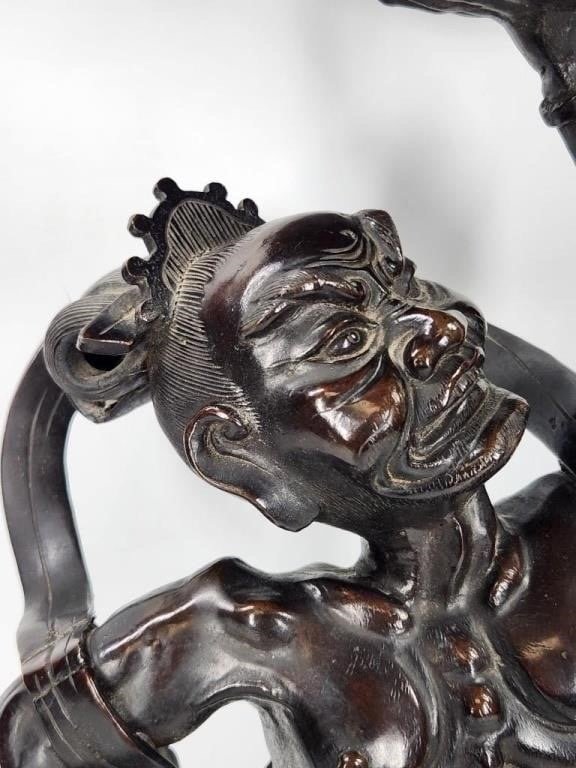 Grande figura in bronzo antico giapponese - Bronzo - Giappone - circa. 1900 #2.1