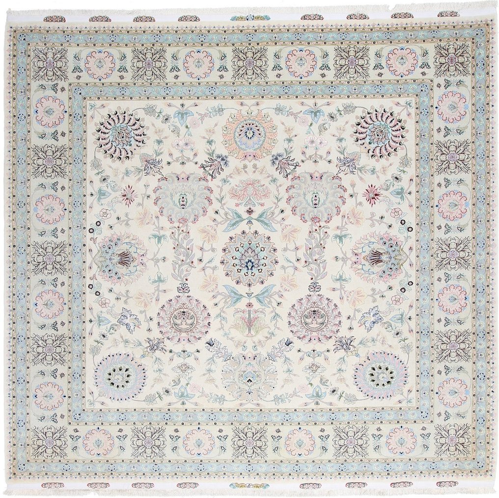 Gesigneerd 60 Raj Tabriz Rug Carpet Silk Foundation Meesterwerk - Vloerkleed - 285 cm - 302 cm #1.1