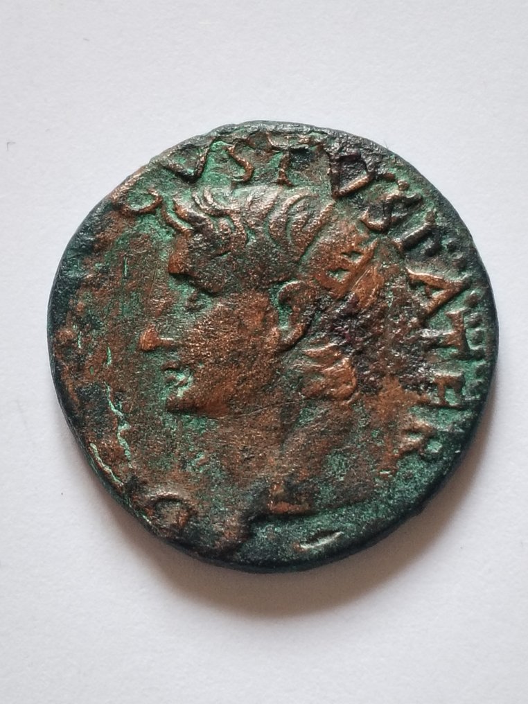 Imperio romano. Tiberio (14-37 e. c.). As Rome, AD 34-37 - Divus Augustus. Winged thunderbolt #1.1