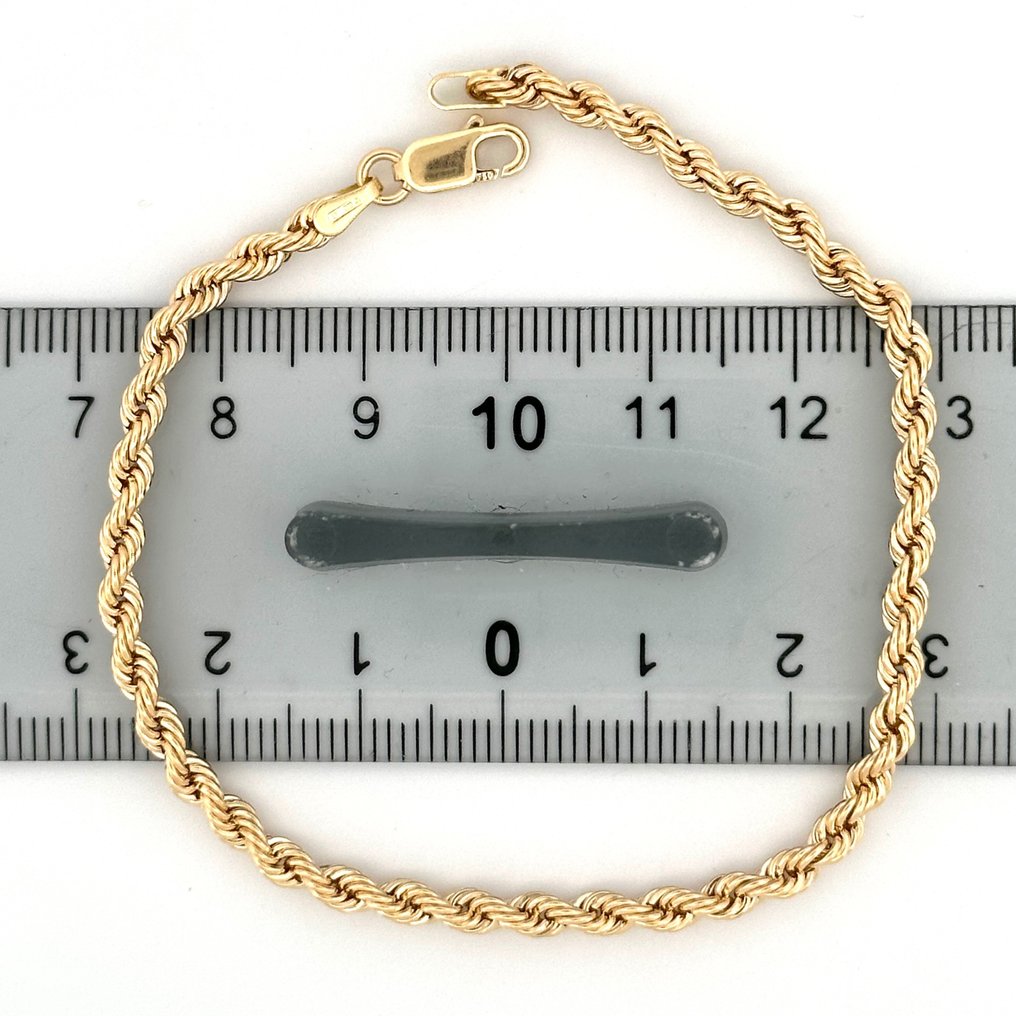 Bracciale Fune - 3 gr - 19 cm - 18 Kt - Armband - 18 kt Gelbgold #2.1