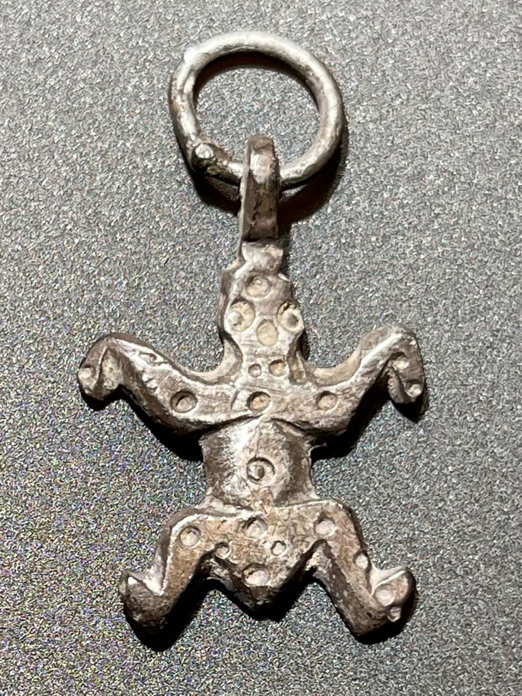 Roma Antiga Prata Pingente Amuleto de Sapo bem estilizado, símbolo de harmonia, fertilidade, libertinagem e deusa #1.2